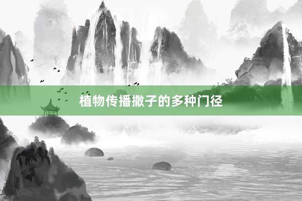 植物传播撒子的多种门径